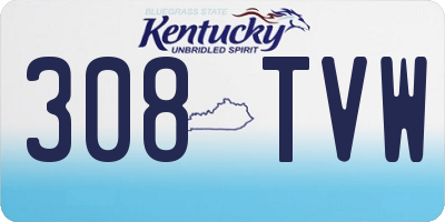KY license plate 308TVW