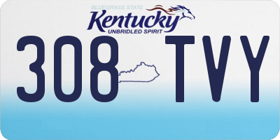 KY license plate 308TVY