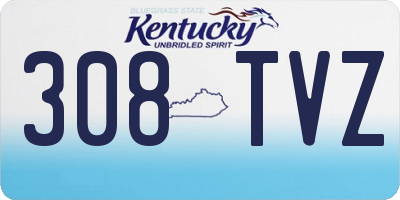KY license plate 308TVZ