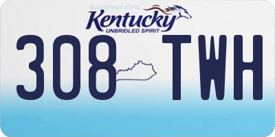 KY license plate 308TWH