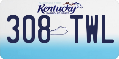 KY license plate 308TWL