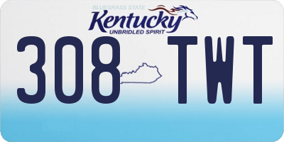 KY license plate 308TWT