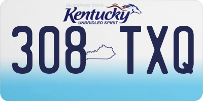 KY license plate 308TXQ