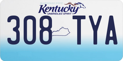 KY license plate 308TYA