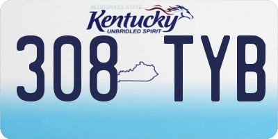 KY license plate 308TYB