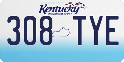 KY license plate 308TYE