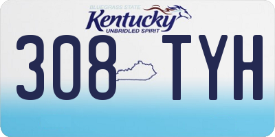 KY license plate 308TYH