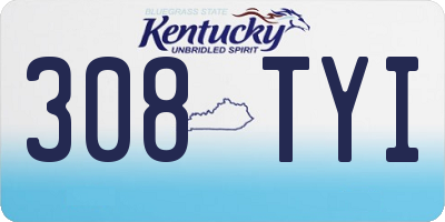 KY license plate 308TYI