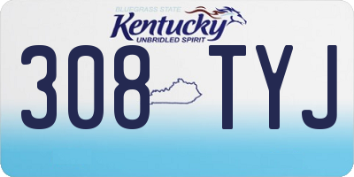 KY license plate 308TYJ
