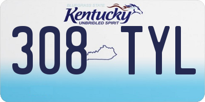 KY license plate 308TYL