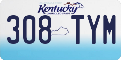 KY license plate 308TYM