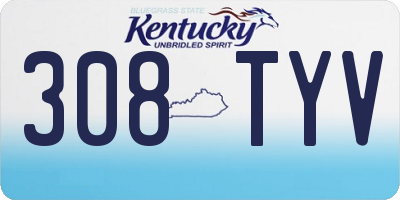 KY license plate 308TYV