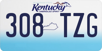 KY license plate 308TZG