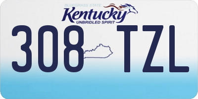 KY license plate 308TZL
