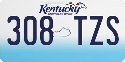 KY license plate 308TZS