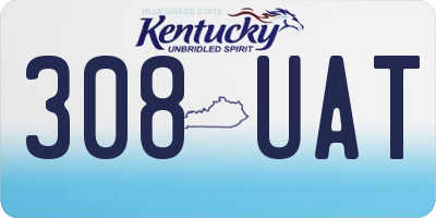 KY license plate 308UAT