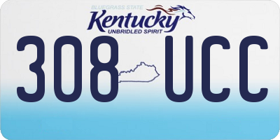 KY license plate 308UCC