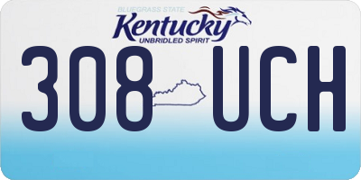 KY license plate 308UCH