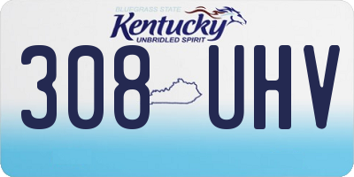 KY license plate 308UHV