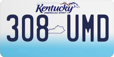KY license plate 308UMD