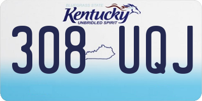 KY license plate 308UQJ