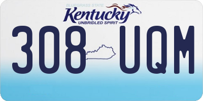 KY license plate 308UQM