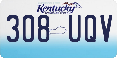 KY license plate 308UQV
