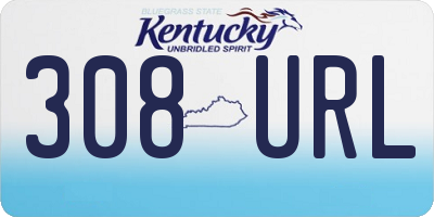 KY license plate 308URL