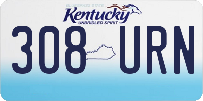 KY license plate 308URN