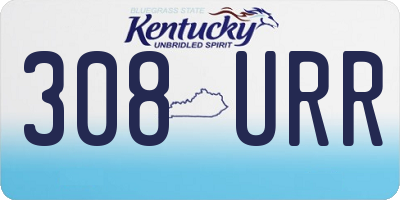 KY license plate 308URR