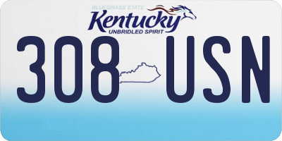KY license plate 308USN