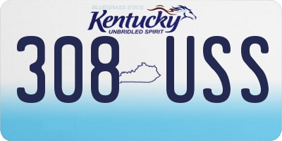 KY license plate 308USS