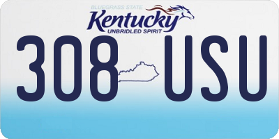 KY license plate 308USU
