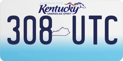 KY license plate 308UTC