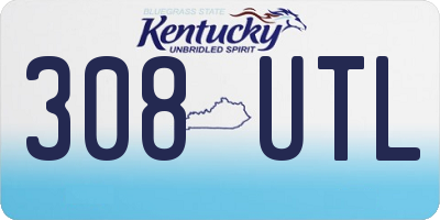 KY license plate 308UTL