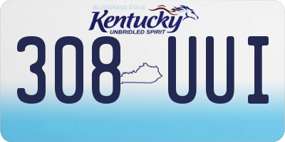 KY license plate 308UUI