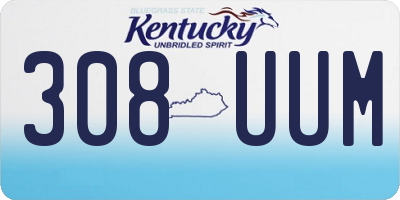 KY license plate 308UUM