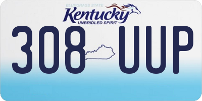 KY license plate 308UUP