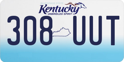 KY license plate 308UUT