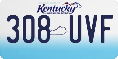 KY license plate 308UVF