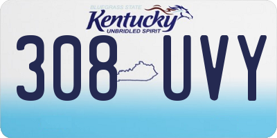 KY license plate 308UVY