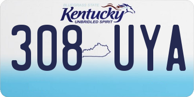 KY license plate 308UYA
