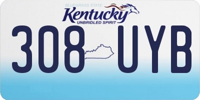 KY license plate 308UYB