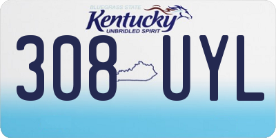 KY license plate 308UYL