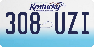 KY license plate 308UZI