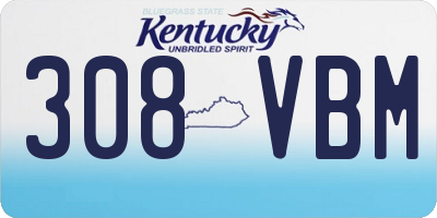 KY license plate 308VBM