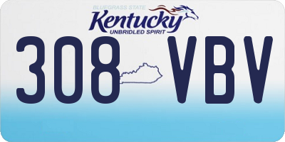 KY license plate 308VBV