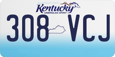 KY license plate 308VCJ