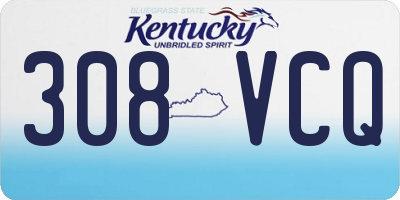 KY license plate 308VCQ