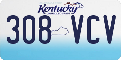 KY license plate 308VCV